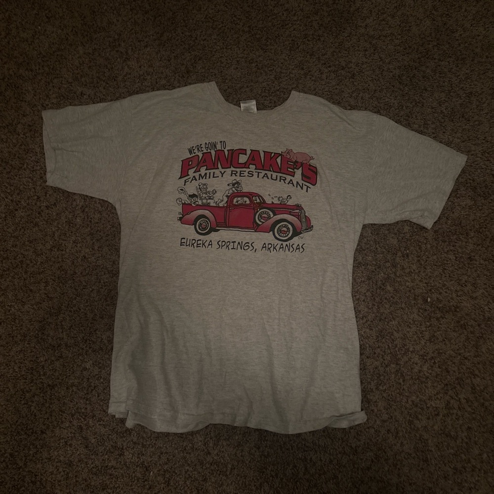 Gildan Gray Pancake Family Restaurant Tee